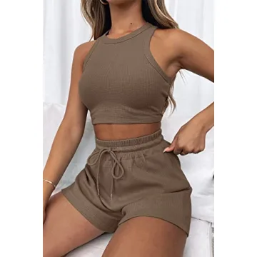 AUTOMET Women’s 2 Piece Tracksuits Lounge Set for Summer