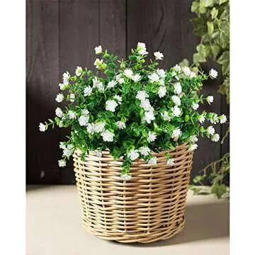 YOSICHY 6 Bundles UV Resistant Artificial Flowers Outdoor