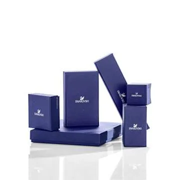 Swarovski Tennis Deluxe Women's Cuff Stud Pierced Earrings with White Crystal in a Rhodium Plated Setting