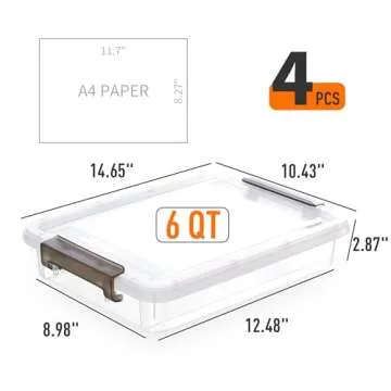 Citylife Portable Project Case - Clear File Box Organizers