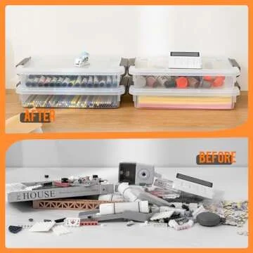 Citylife Portable Project Case - Clear File Box Organizers