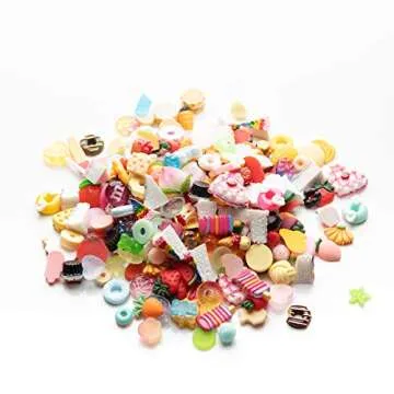 Slime Charms Cute Food Set - 25 Assorted Resin Crafts