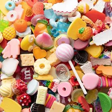 Slime Charms Cute Food Set - 25 Assorted Resin Crafts