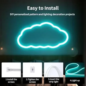 iNextStation Neon LED Strip Lights - Ice Blue 16.4ft