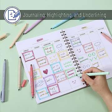 Mr. Pen- Dual Tip Highlighters, Assorted Colors, 8 Pack, Fine & Chisel Tip, Highlighter, Highlighters Assorted Colors, Cute Highlighters, Highlighter Pens, Highlighter Markers