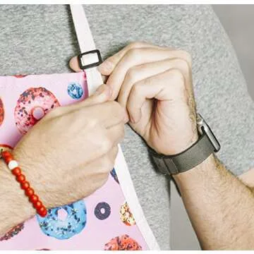 Funny Guy Mugs Donuts Adjustable Apron with Pockets - Funny Apron for Men and Women - Perfect for Kitchen BBQ Grilling Barbecue Cooking Baking Crafting Gardening