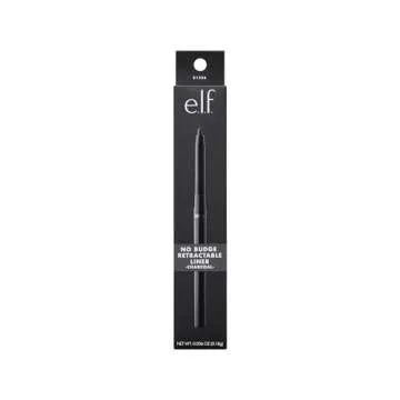 e.l.f. No Budge Retractable Eyeliner, Creamy, Ultra-Pigmented, Long Lasting, Enhances, Defines, Intensifies, Boldens, Grey, All-Day Wear, 0.008 Oz