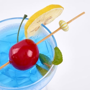 PuTwo Handmade Bamboo Cocktail Picks 100ct for Parties