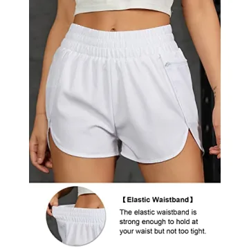 Blooming Jelly Womens Quick-Dry Running Shorts with Pockets