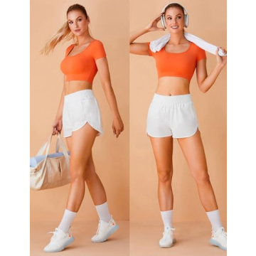 Blooming Jelly Womens Quick-Dry Running Shorts with Pockets