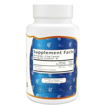 Coco March Magnesium Citrate - Relaxation- Sleep - Nervous & Digestive System Support, Gluten Free, ...