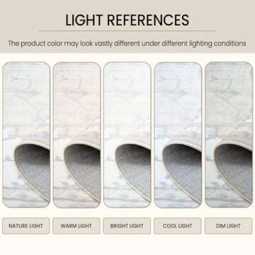 Washable 5x7 Area Rugs, Rugs for Living Room, Low-Pile Water&Stain Resistant Carpet Vintage Distressed Printed Non-Slip Carpet for Bedroom Bathroom Kitchen-Cream White