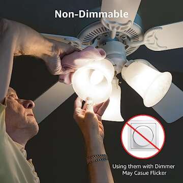 Lepro E12 LED Candelabra Bulbs - Energy Efficient 6-Pack