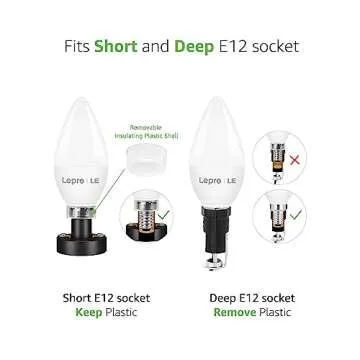 Lepro E12 LED Candelabra Bulbs - Energy Efficient 6-Pack