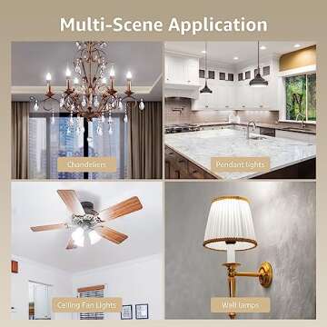 Lepro E12 LED Candelabra Bulbs - Energy Efficient 6-Pack