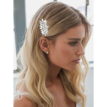 Unicra Rhinestone Bride Wedding Hair Comb Crystal Bridal Hair Piece Bridesmaids Hair Accessories for...