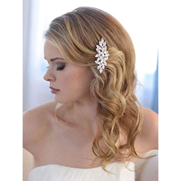 Unicra Rhinestone Hair Comb for Weddings and Parties