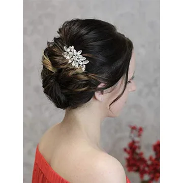 Unicra Rhinestone Hair Comb for Weddings and Parties