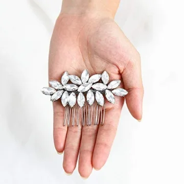 Unicra Rhinestone Hair Comb for Weddings and Parties