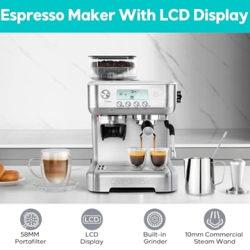 CASABREWS Espresso Machine with Integrated Grinder