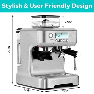 CASABREWS Espresso Machine with Integrated Grinder