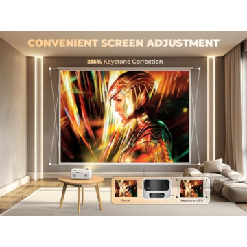 VIZONY Mini Projector with WiFi Bluetooth 1080P Outdoor