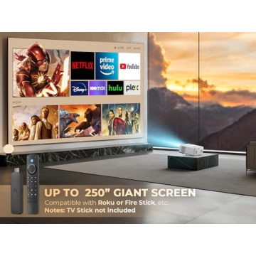 VIZONY Mini Projector with WiFi Bluetooth 1080P Outdoor