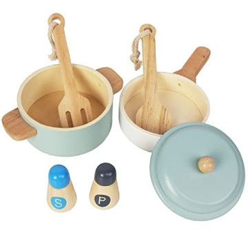 WoodenEdu Premium Play Kitchen Set for Toddler Chefs