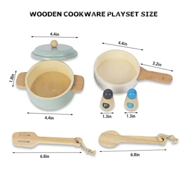 WoodenEdu Premium Play Kitchen Set for Toddler Chefs