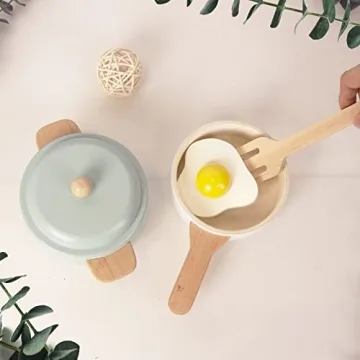 WoodenEdu Premium Play Kitchen Set for Toddler Chefs