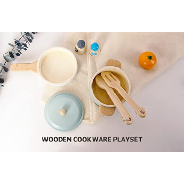 WoodenEdu Premium Play Kitchen Set for Toddler Chefs