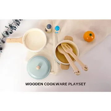 WoodenEdu Premium Play Kitchen Set for Toddler Chefs