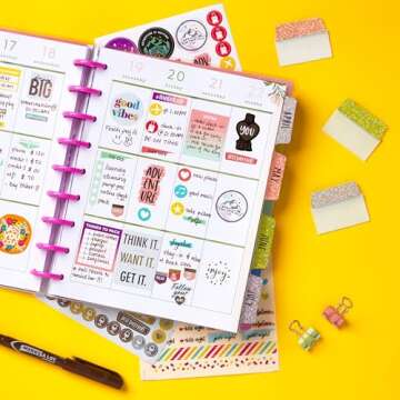 Avery Multi-Use Ultra Tabs, 2" x 1.5", Holographic Sunset Ombré Colors, 18 Repositionable Page Tabs (74148)