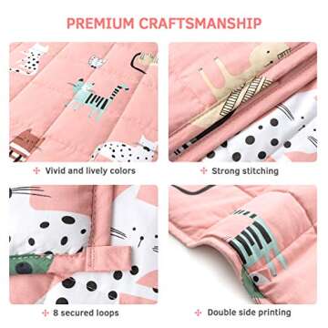 Mr. Sandman Weighted Cat Blanket for Peaceful Sleep