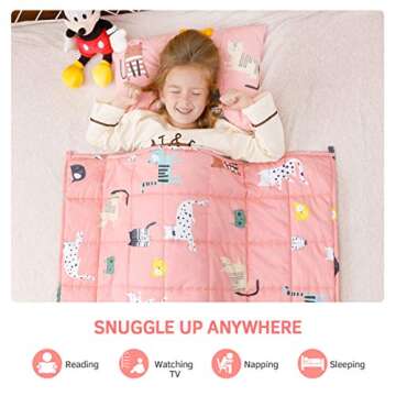 Mr. Sandman Weighted Cat Blanket for Peaceful Sleep