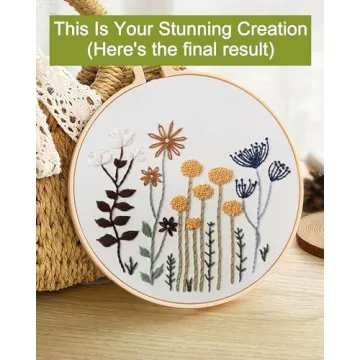 Santune Embroidery Kit for Beginners with Floral Patterns