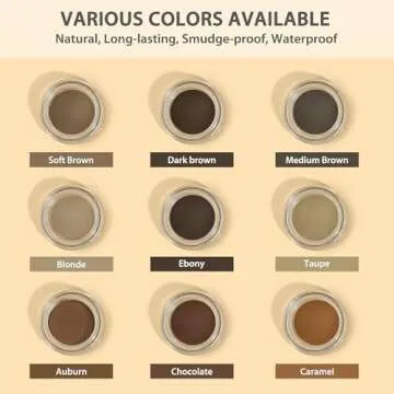 Eyebrow Pomade - Waterproof Brow Pomade for Long-lasting Results,Smudge Proof and Sweat Resistant Fo...