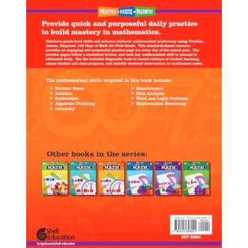 180 Days™: Includes Reading 2nd Edition, Writing, and Math for 1st Grade Practice Workbook for Classroom and Home, Cool and Fun Practice Created by Teachers (180 Days of Practice)