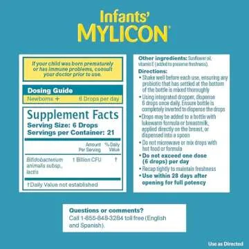 Infants' Mylicon Probiotic Drops for Colic Relief - 8mL