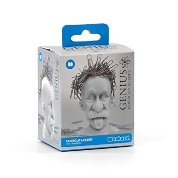 Mustard Genius Paperclip Holder - Fun Magnetic Desk Accessory