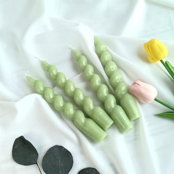 Gedengni Green Taper Candles for Stylish Events