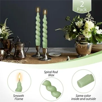 Gedengni Green Taper Candles for Stylish Events