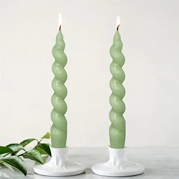 Gedengni Green Taper Candles for Stylish Events