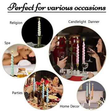 Gedengni Green Taper Candles for Stylish Events