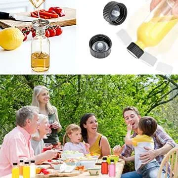 12pack 2oz Sample Bottles Glass Bottles With Caps,Wellness Shot Bottles for Bourbon Whiskey,liquor,Juice,Potion,Oils,Vanilla Extract,Tincture,Hot Sauce,Syrup,with Funnels,Labels,Brush,No Leakag