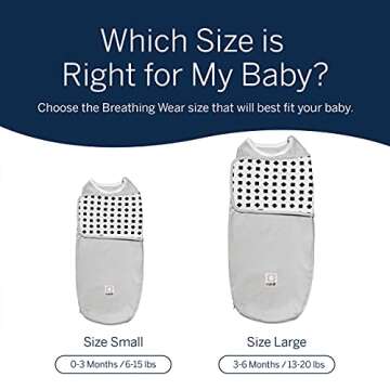 Nanit Breathing Wear Swaddle, Size Small, 0-3 months, Multicolor, 3 Count