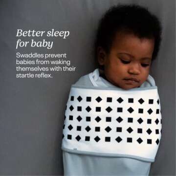 Nanit Breathing Wear Swaddle, Size Small, 0-3 months, Multicolor, 3 Count