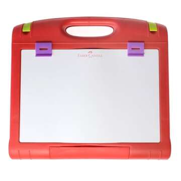 Faber-Castell Do-Art 3-in-1 Travel Easel - 30 Piece Tabletop Easel for Kids with Art Supplies, Multicolor