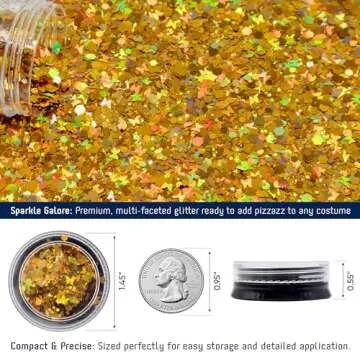 Funcredible Gold Fairy Wings, Fairy Crown and Glitter - Fairy Costume Accessories - Butterfly Costume for Women and Girls - Halloween Costumes for Women