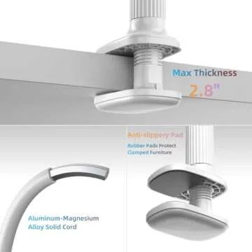 wigmoa K-MT 【38.7inch/98cm】 Tablet Phone Holder Bed Gooseneck Mount, Mount Holder Clip with Grip Flexible Long Arm Compatible for ipad iPhone/Switch/Samsung Tabs/Kindle Fire HD K-MT(Black)